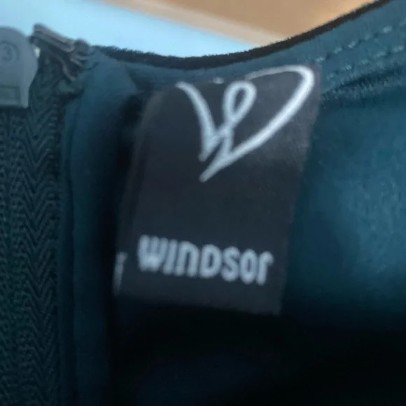 Windsor very dark green Velvet Mini Dress - Picture 4 of 5